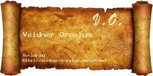 Veidner Orsolya névjegykártya