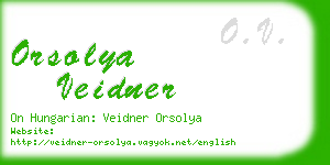 orsolya veidner business card